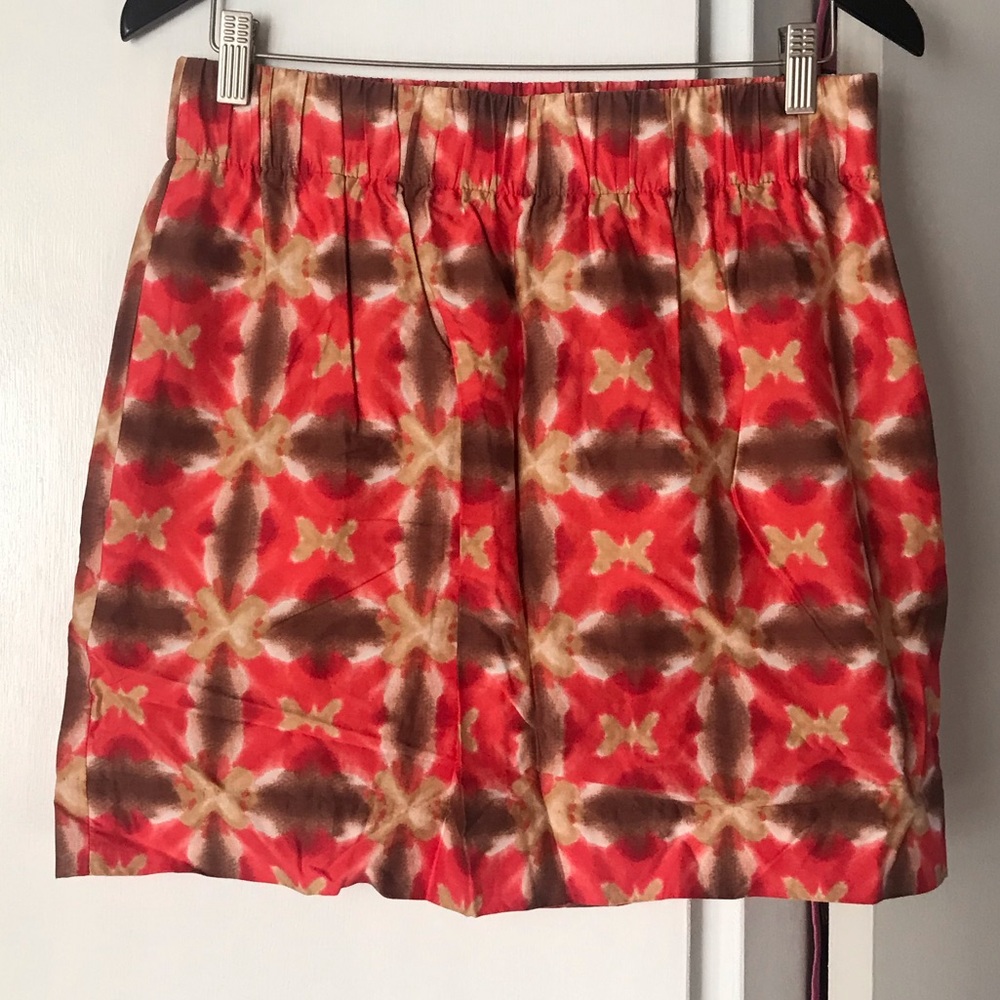 J CREW size 6 cotton ikat print mini skirt